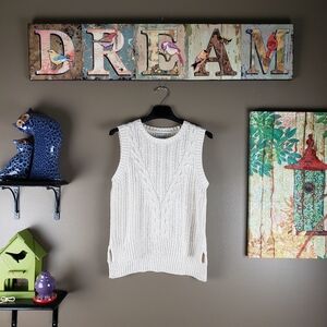Rachel Zoe Cream Cable Knit Sweater